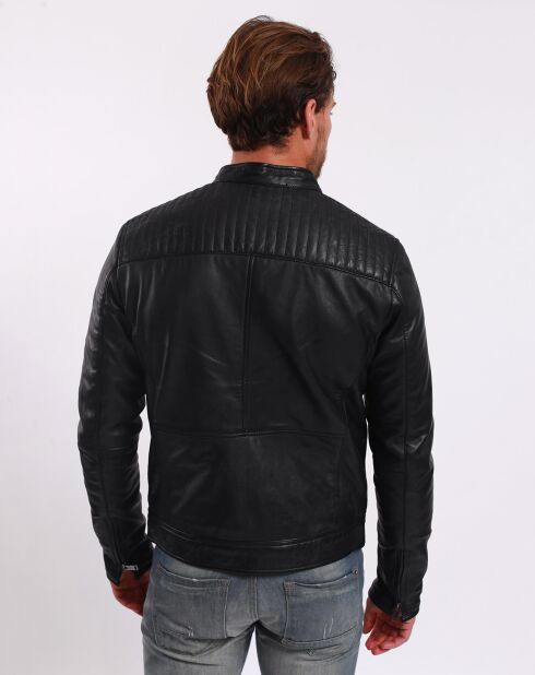 Veste en Cuir Liova noire