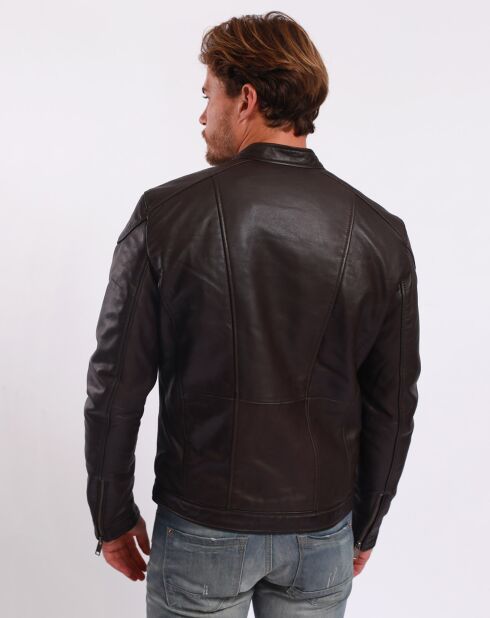 Veste en Cuir Liroy marron