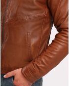 Veste en Cuir Liroy camel