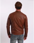 Veste en Cuir Liroy camel