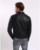 Veste en Cuir Lockman noire