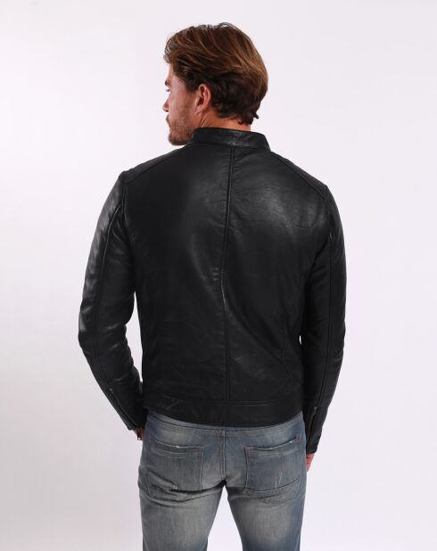 Veste en Cuir Lockman noire