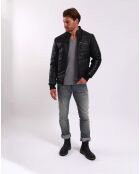 Doudoune en Cuir Loman noire