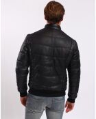 Doudoune en Cuir Loman noire
