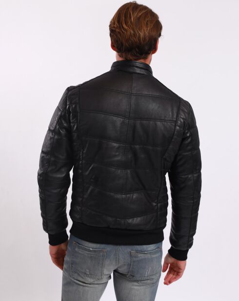 Doudoune en Cuir Loman noire