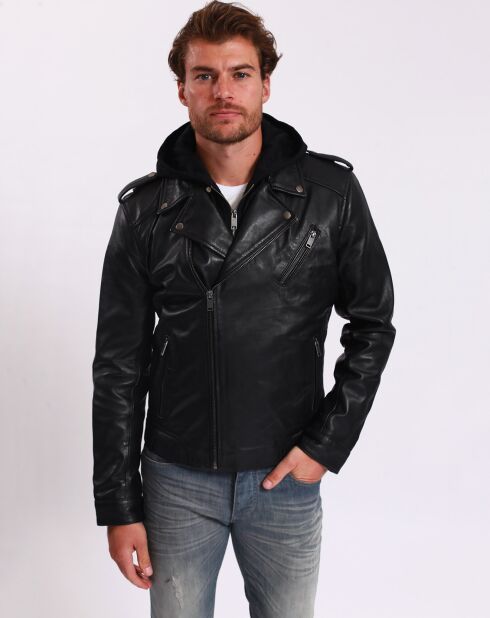 Perfecto en Cuir Louaye noir