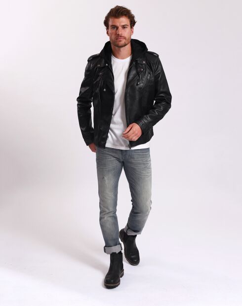 Perfecto en Cuir Louaye noir