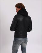 Veste en Cuir Ludovik noire