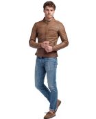 Veste en Cuir Luis camel vintage