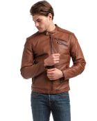 Veste en Cuir Lance cognac