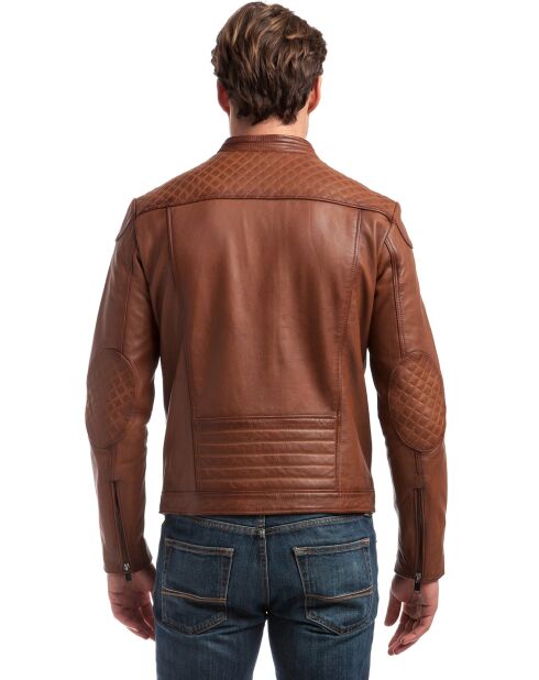 Veste en Cuir Lance cognac