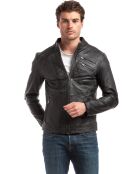 Black Lance Lederjacke im Vintage-Look