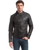 Black Lance Lederjacke im Vintage-Look