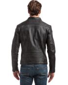 Black Lance Lederjacke im Vintage-Look
