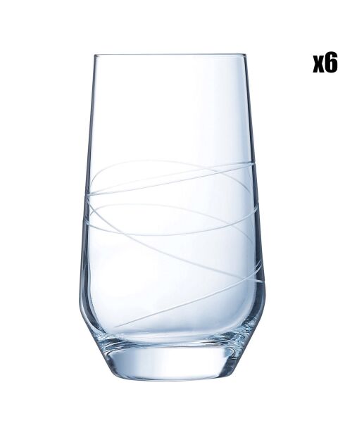 6 Verres hauts Abstraction - 40 cl