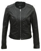 Veste en Cuir Lara noire