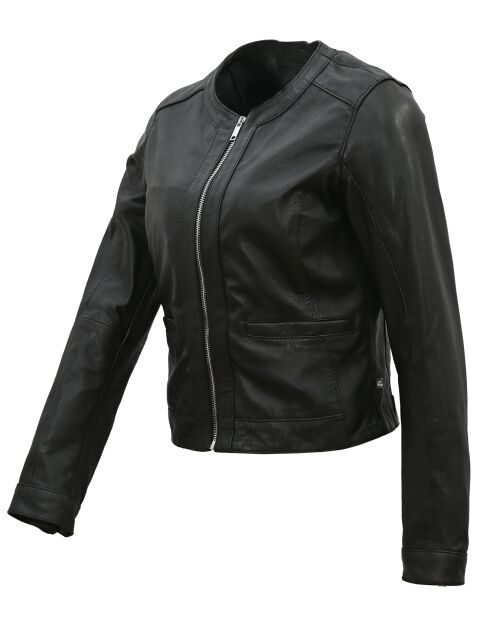 Veste en Cuir Lara noire