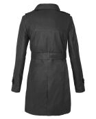 Trench en Cuir Laurence noir