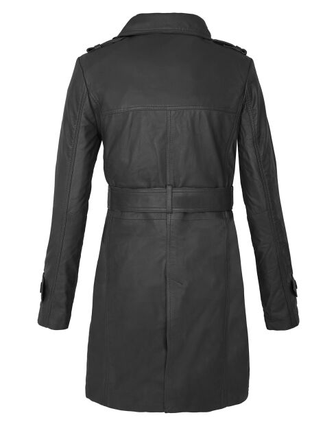 Trench en Cuir Laurence noir