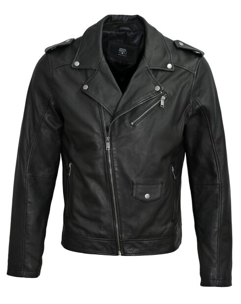 Veste en Cuir Perfecto Lawson noire