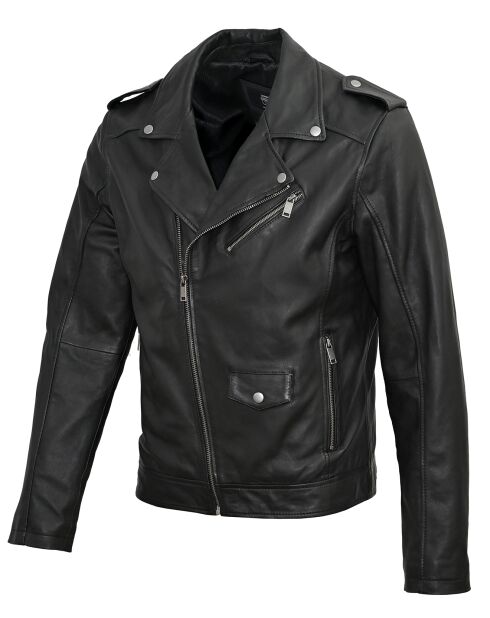 Veste en Cuir Perfecto Lawson noire