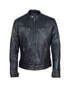Veste en Cuir Lazo noire