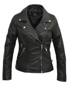 Veste en Cuir Perfecto Leana noire
