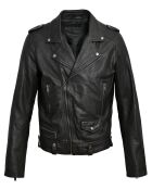 Veste en Cuir Perfecto Lemvel noire