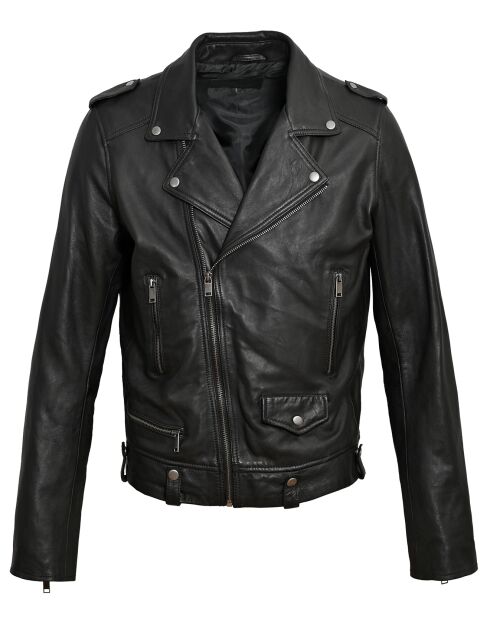 Veste en Cuir Perfecto Lemvel noire