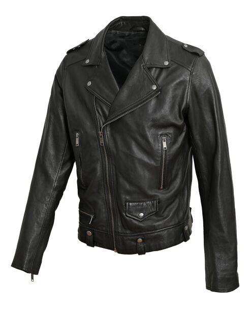 Veste en Cuir Perfecto Lemvel noire