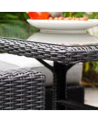 Ensemble de jardin Table Océane 8 personnes en résine tressée + housse anthracite