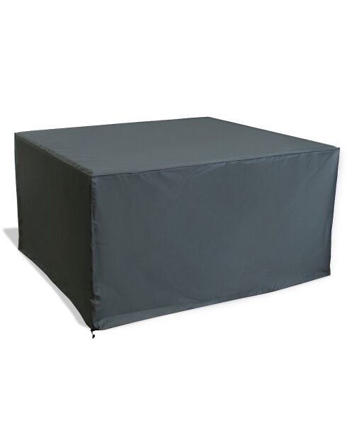 Ensemble de jardin Table Océane 8 personnes en résine tressée + housse anthracite