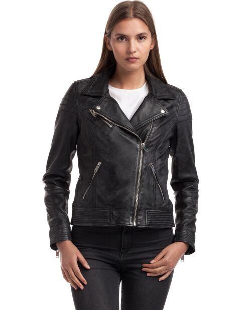 Veste en Cuir Perfecto Libby noire
