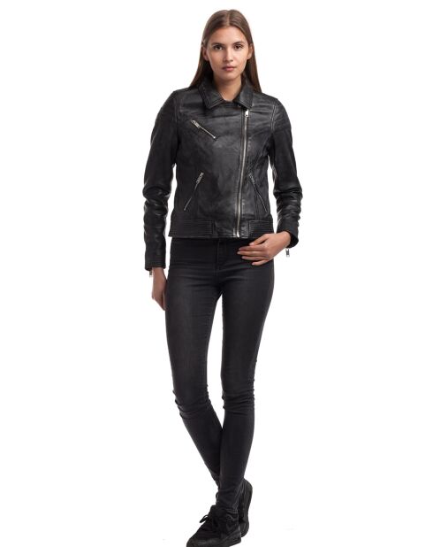 Veste en Cuir Perfecto Libby noire