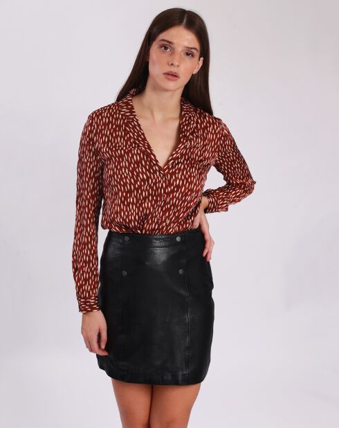 Jupe en Cuir Lilith noire