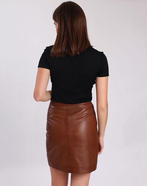 Jupe en Cuir Lilith cognac