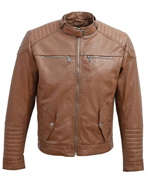 Veste en Cuir Lochlan cognac