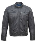 Veste en Cuir Lochlan marine