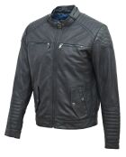Veste en Cuir Lochlan marine