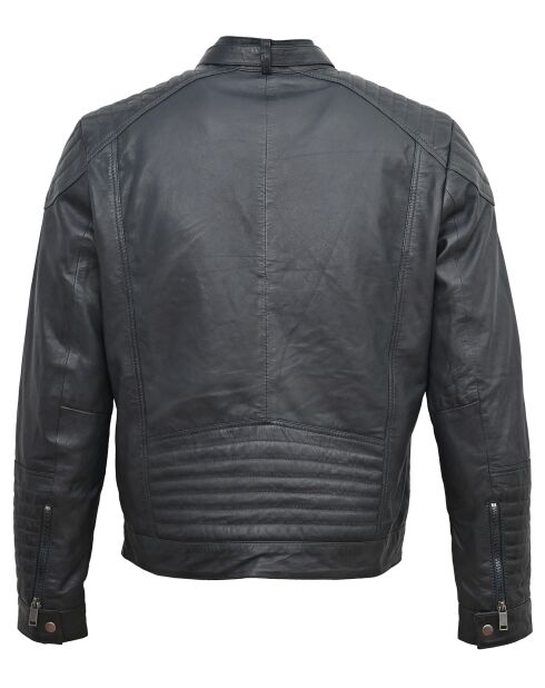 Veste en Cuir Lochlan marine
