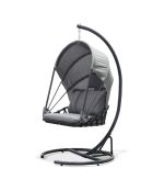 Columpio Lacanau con cojines grises - 100x120x188 cm