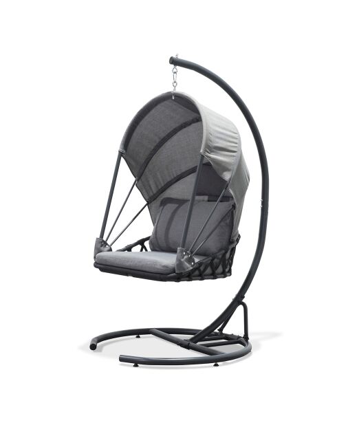 Balancelle lacanau avec coussins grise - 100x120x188 cm