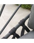 Columpio Lacanau con cojines grises - 100x120x188 cm