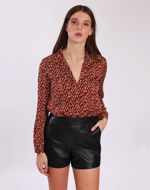 Short en Cuir Loly noir