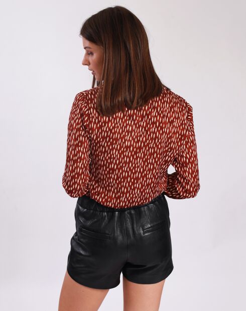Short en Cuir Loly noir