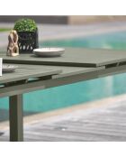 Miami ausziehbarer Gartentisch aus Aluminium khaki - 180/240x100x77 cm
