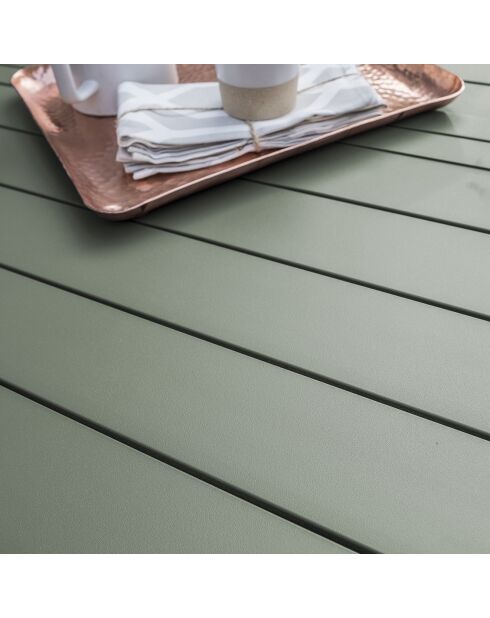 Miami ausziehbarer Gartentisch aus Aluminium khaki - 180/240x100x77 cm