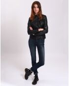Veste en Cuir Lou noire
