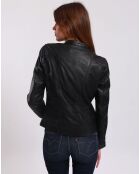 Veste en Cuir Lou noire