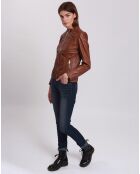 Veste en Cuir Lou cognac